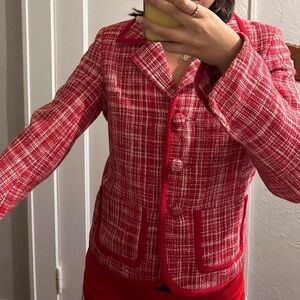 Women's Red Tweed Jacket